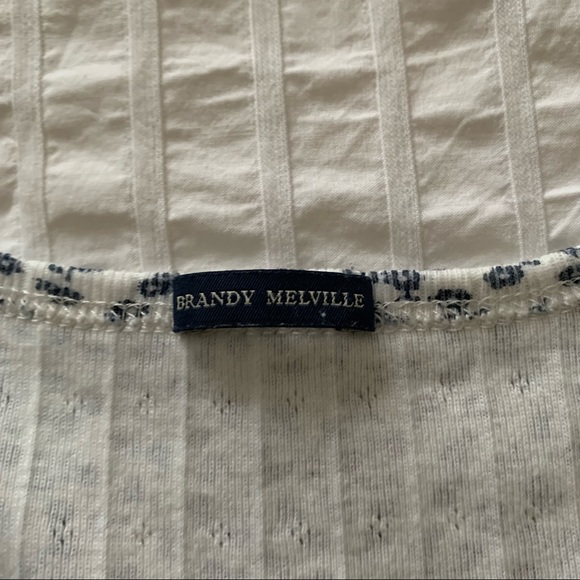 brandy melville blue and white ruffle zelly - Picture 3 of 4